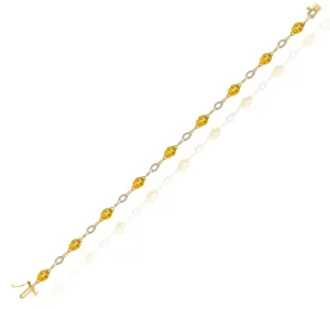 0.22ct Diamond  and 4.97ct Citrine Bracelet set in 14KT Yellow Gold / JBCB150019C