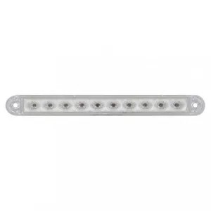 10 LED 6 1/2" Turn Signal Light Bar - Amber LED/Clear Lens