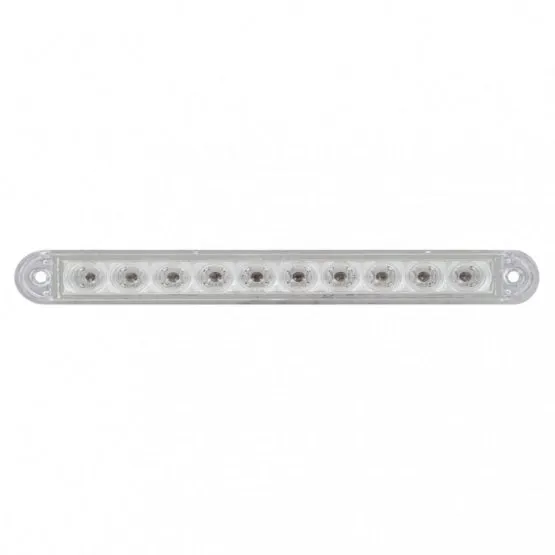 10 LED 6 1/2" Turn Signal Light Bar - Amber LED/Clear Lens