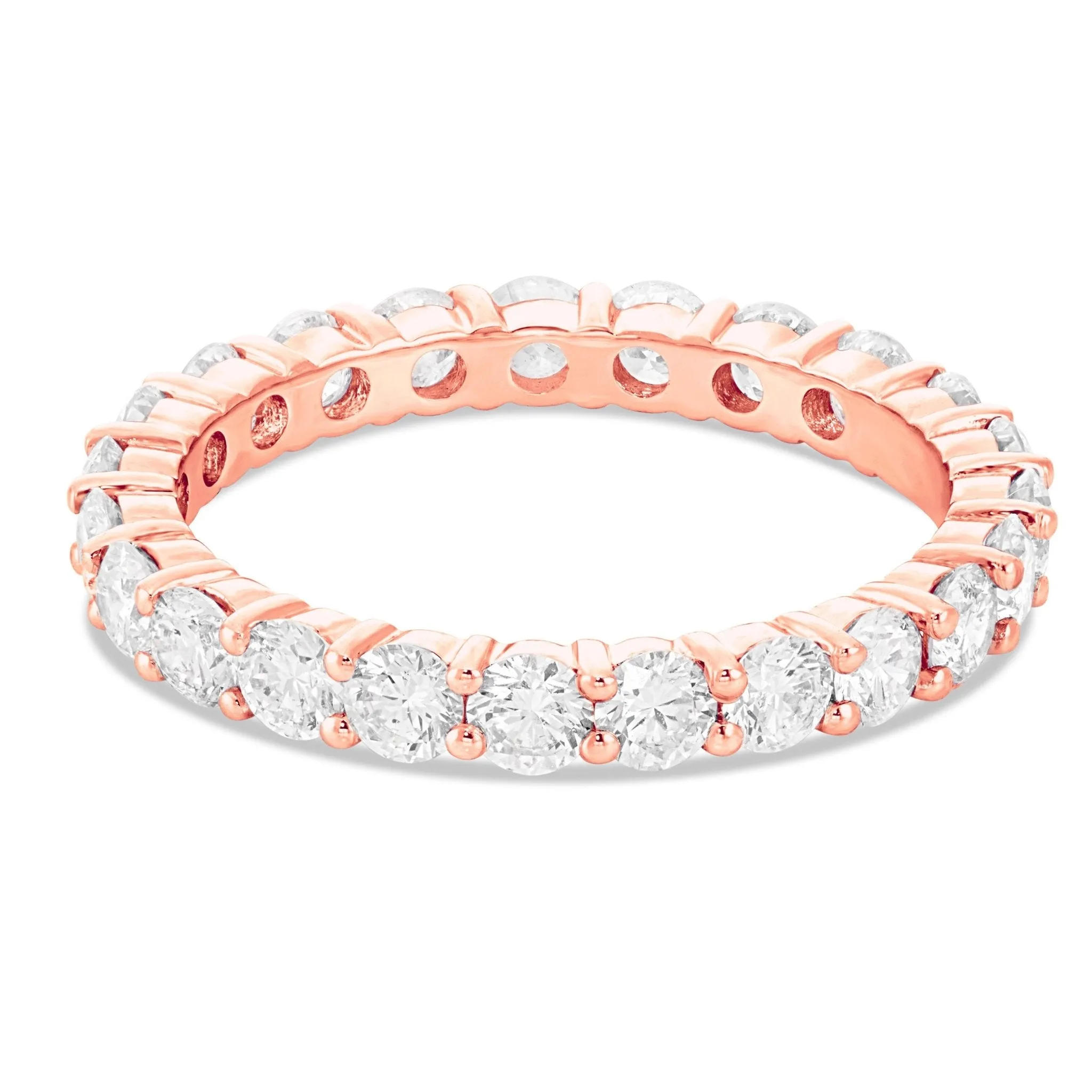 14K Gold 2.10ct Diamond Prong Set Eternity Band