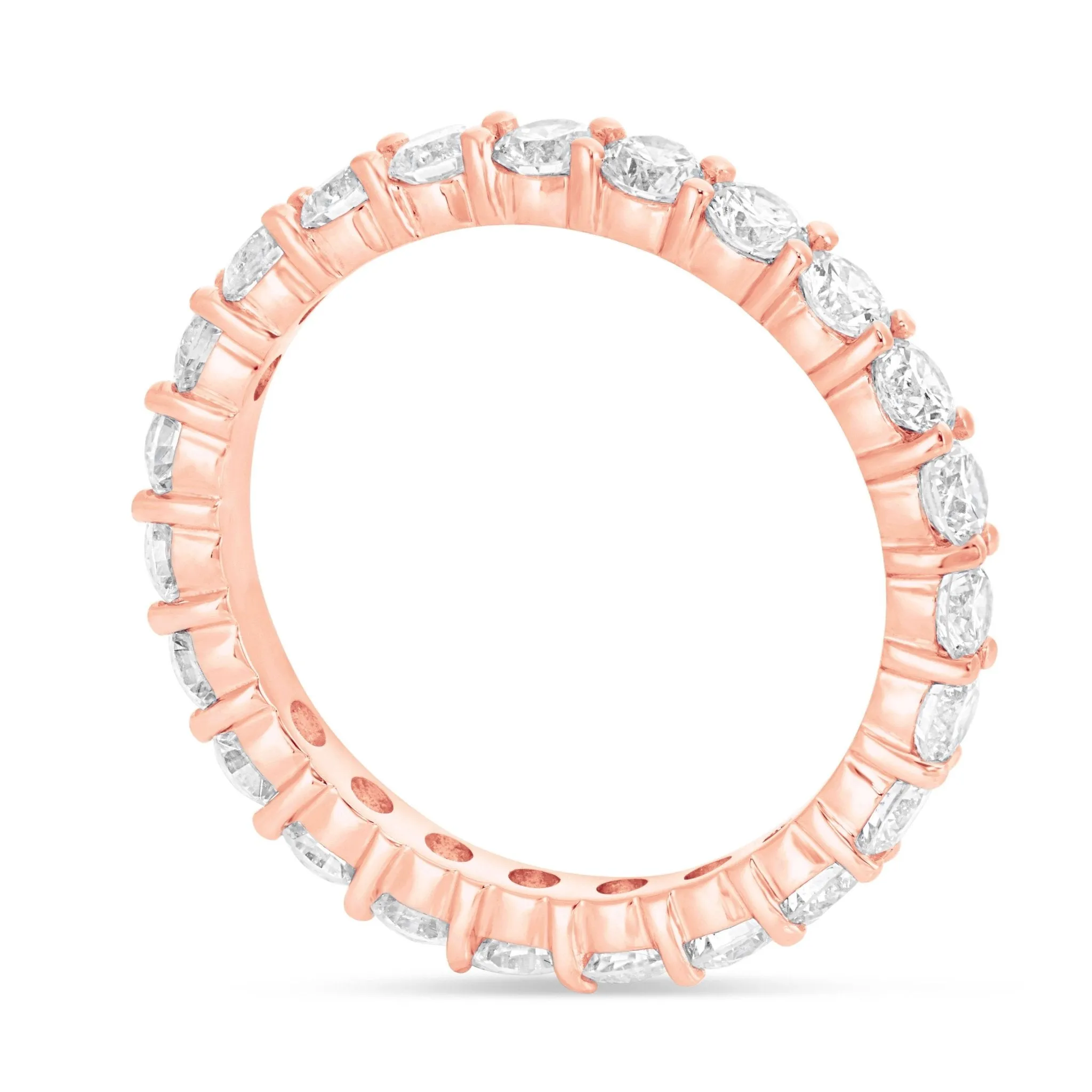 14K Gold 2.10ct Diamond Prong Set Eternity Band