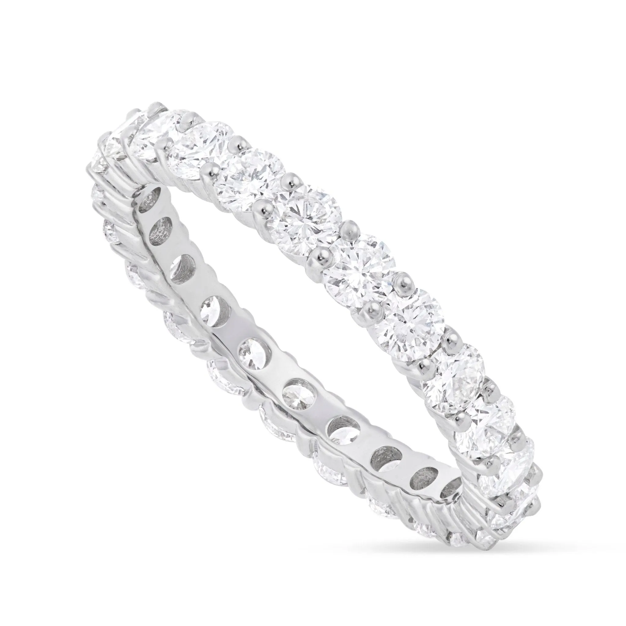 14K Gold 2.10ct Diamond Prong Set Eternity Band