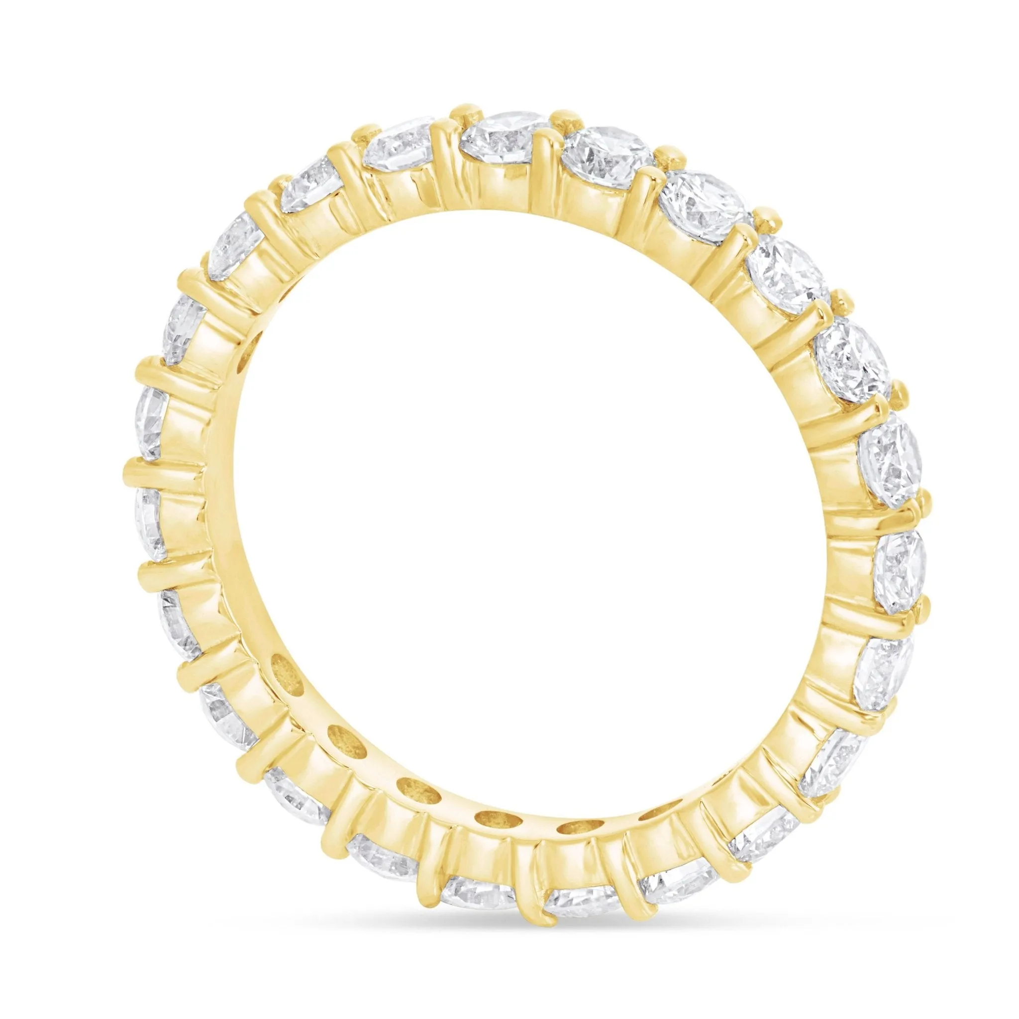 14K Gold 2.10ct Diamond Prong Set Eternity Band