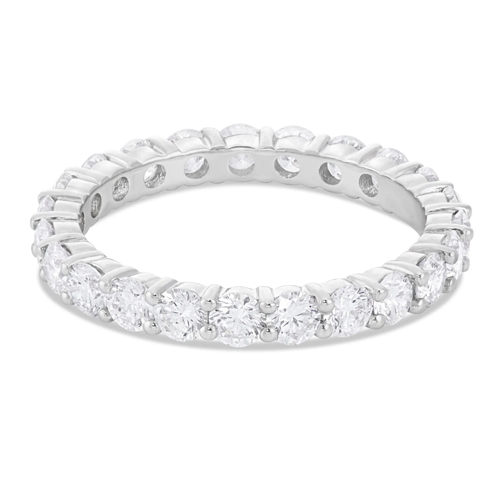 14K Gold 2.10ct Diamond Prong Set Eternity Band