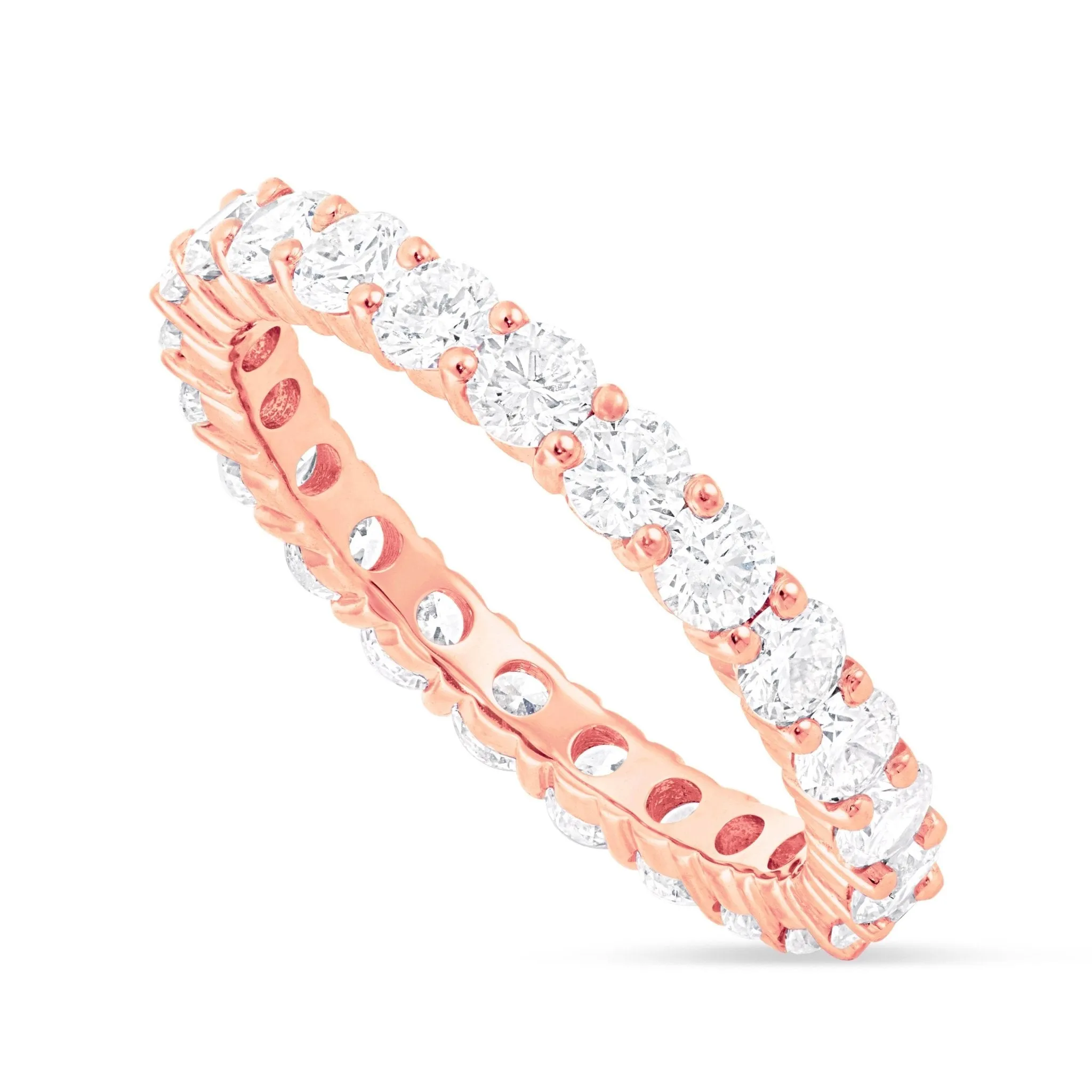 14K Gold 2.10ct Diamond Prong Set Eternity Band