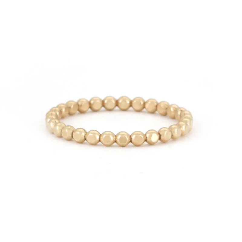 14k Gold-Filled Beaded Ring Band - LITTLE DROPS