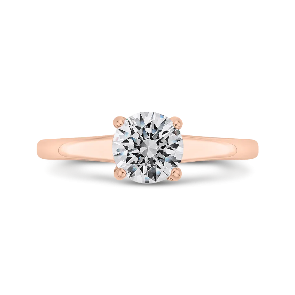 14K Rose Gold Diamond Engagement Ring (Semi-Mount)