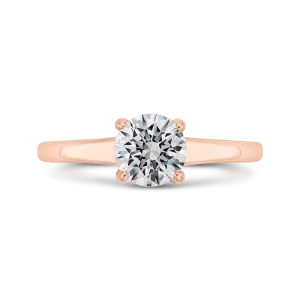 14K Rose Gold Diamond Engagement Ring (Semi-Mount)