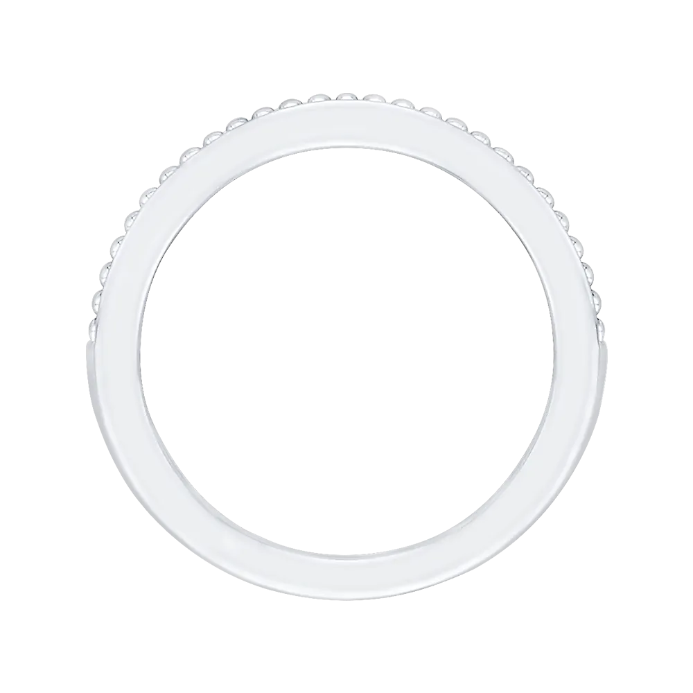 14K White Gold Plain Wedding Band