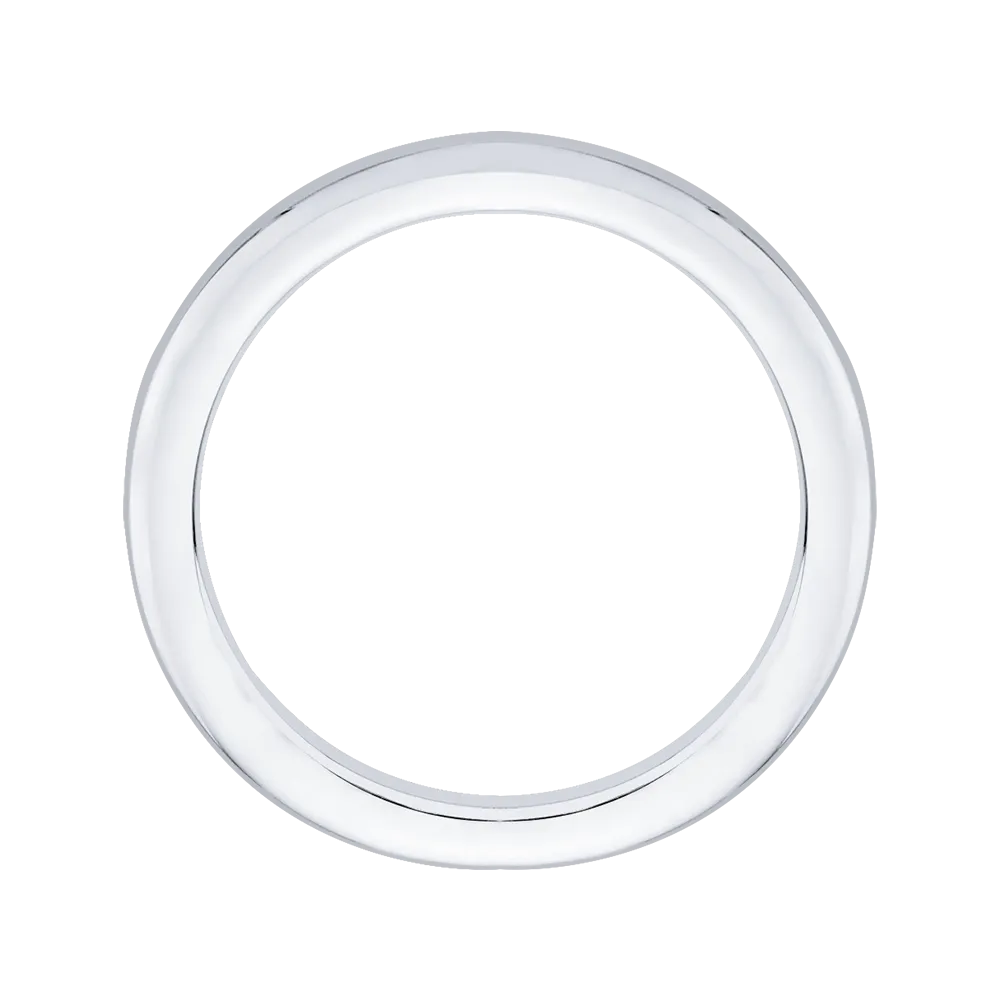 14K White Gold Plain Wedding Band
