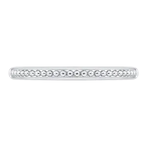 14K White Gold Plain Wedding Band