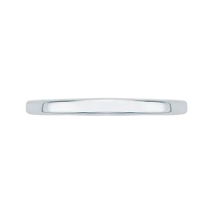 14K White Gold Plain Wedding Band