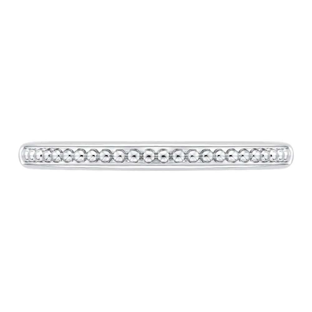 14K White Gold Plain Wedding Band