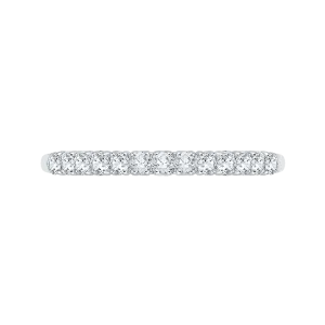 14K White Gold Round Diamond Wedding Band