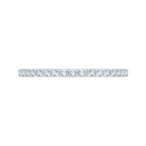 14K White Gold Round Diamond Wedding Band