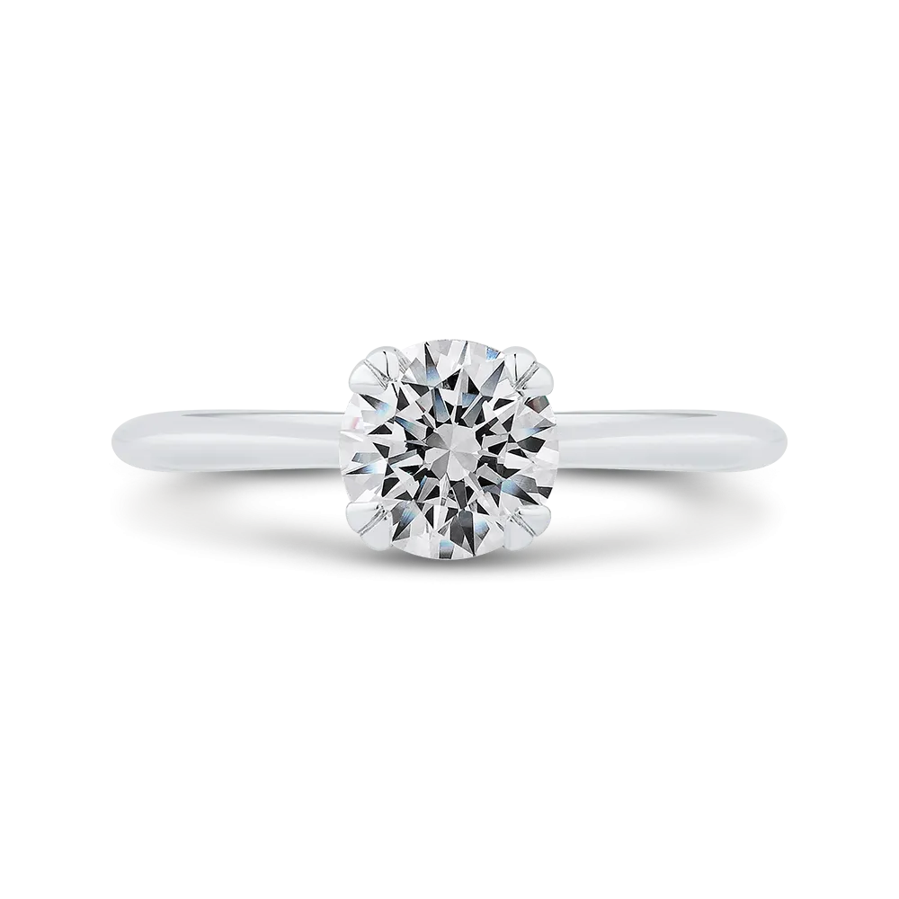 14K White Gold Solitaire Engagement Ring (Semi-Mount)