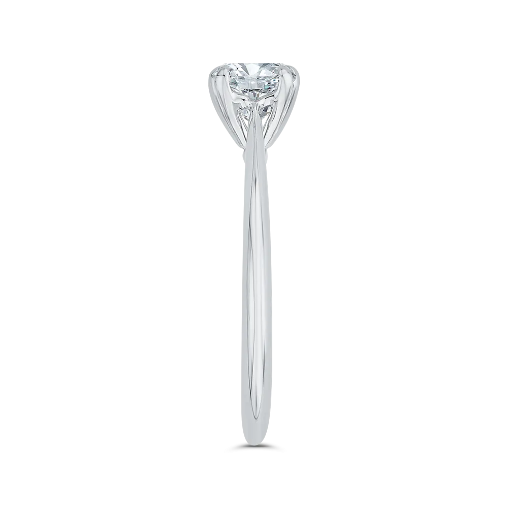 14K White Gold Solitaire Engagement Ring (Semi-Mount)