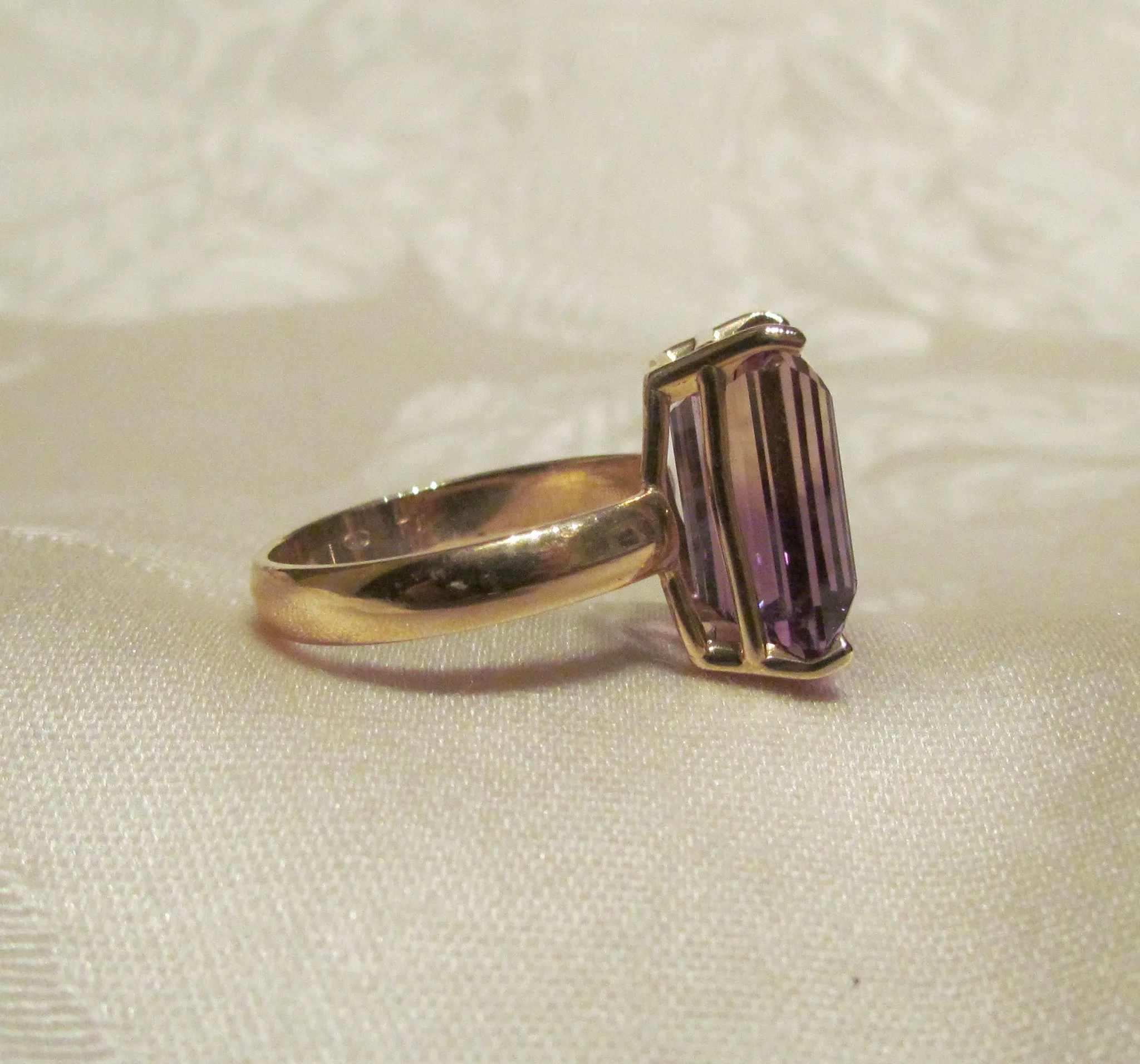 14Kt Gold Ring 13.5ct Ametrine Ring High Fashion Bruce Magnotti Cocktail Ring Fine Jewelry Size 12