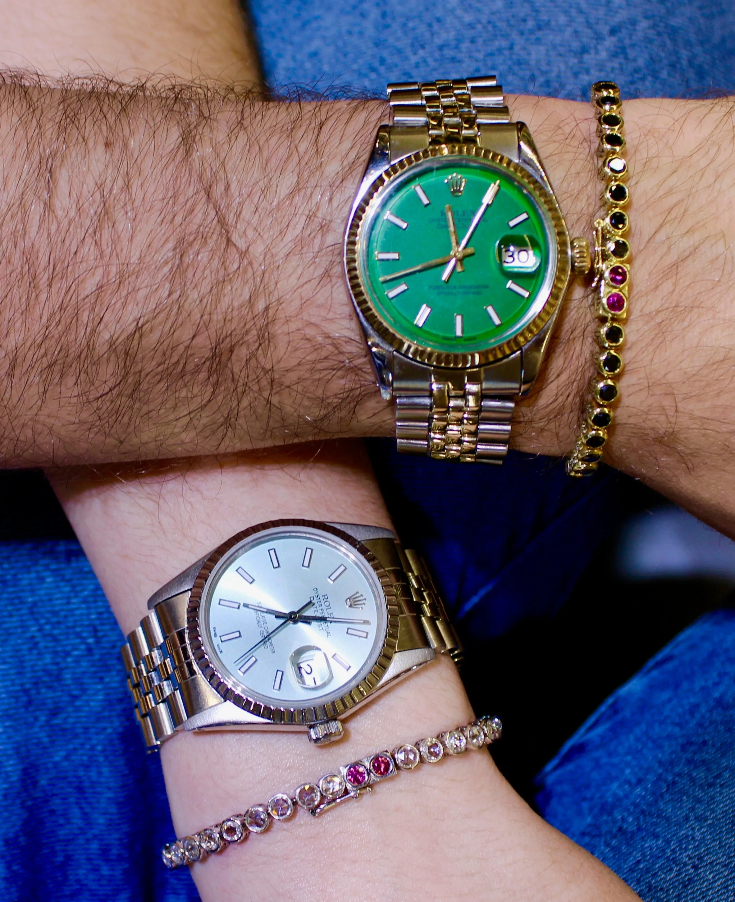 1969 Rolex Datejust 36 Dark Green Two Tone