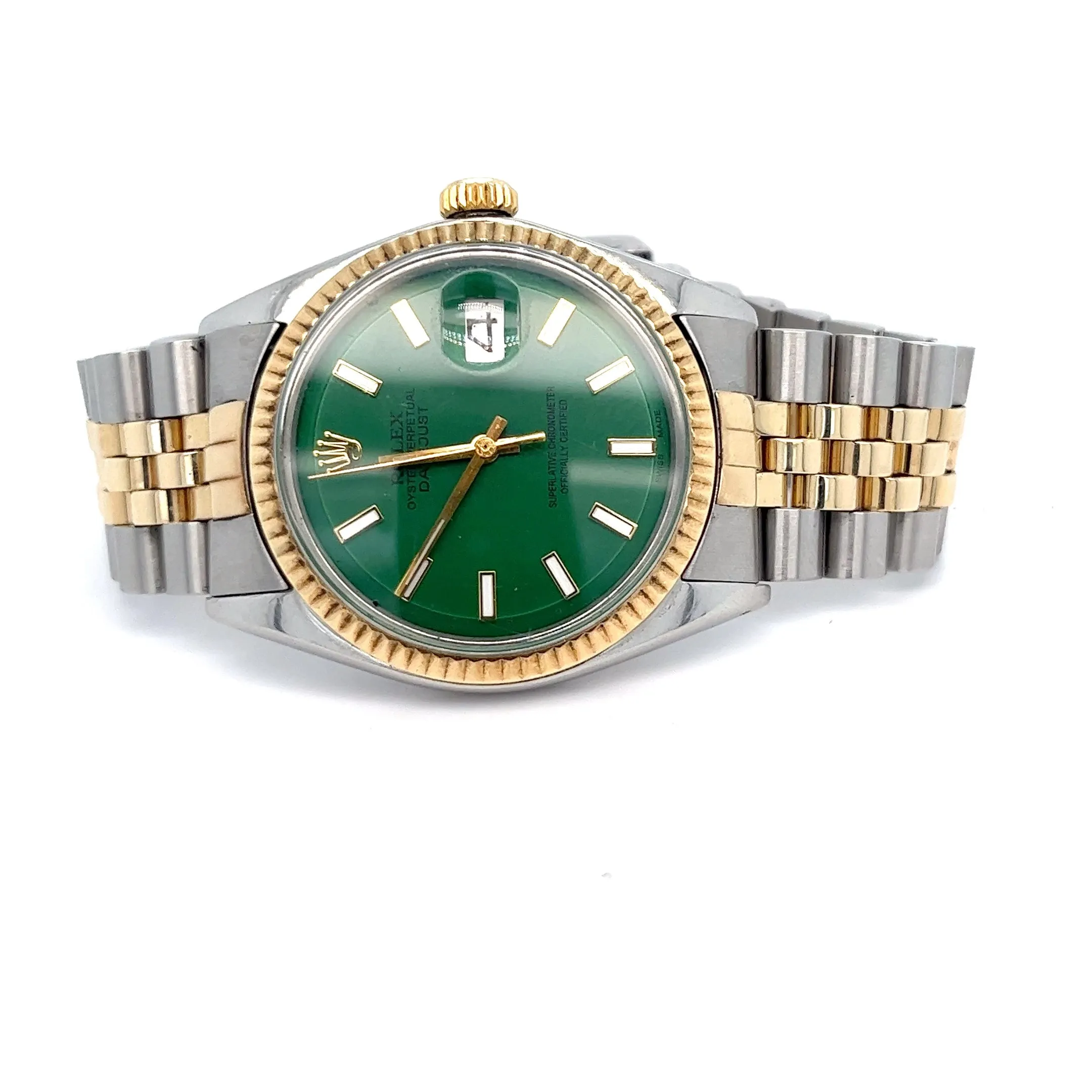 1969 Rolex Datejust 36 Dark Green Two Tone