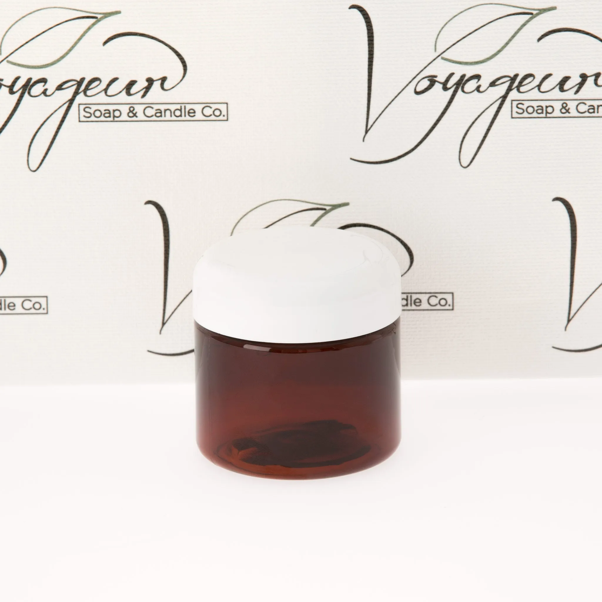 2 oz Amber Straight Sided Jar with 48-400 Neck