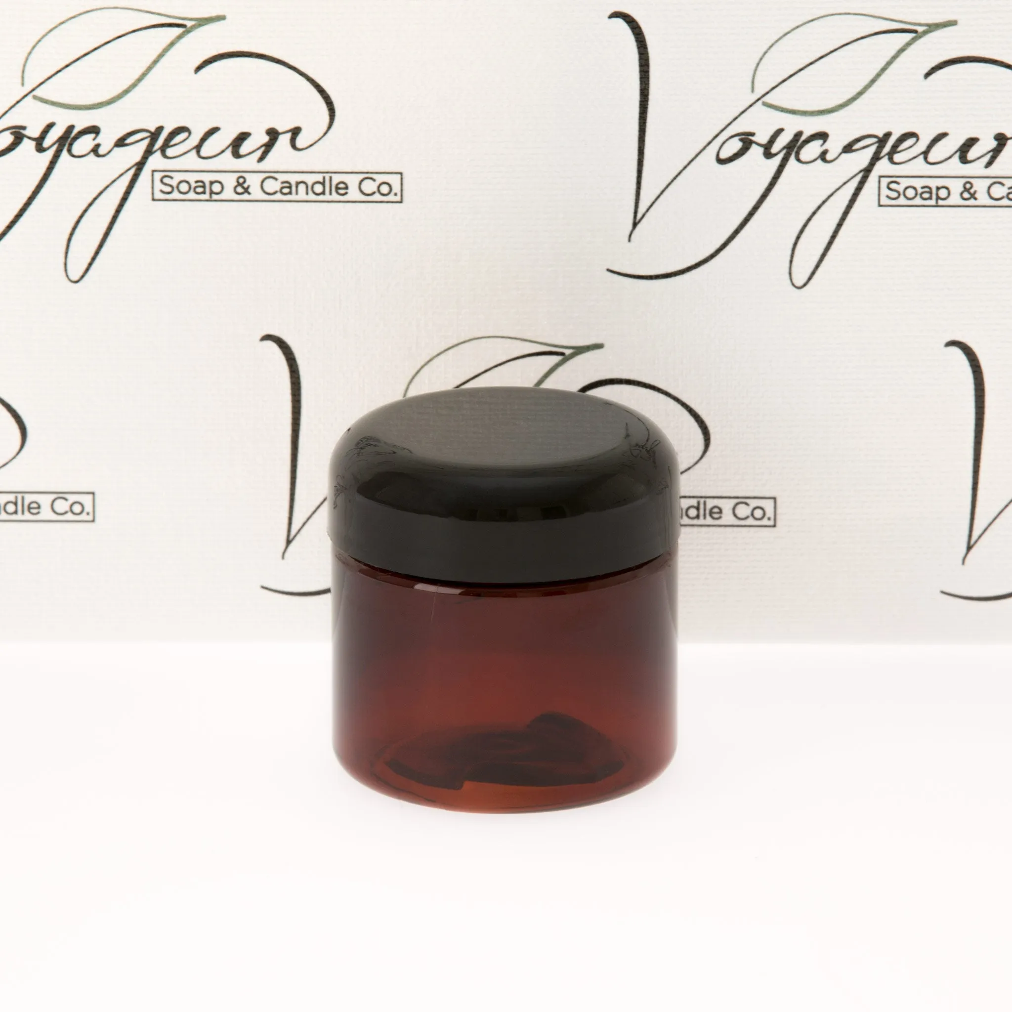 2 oz Amber Straight Sided Jar with 48-400 Neck