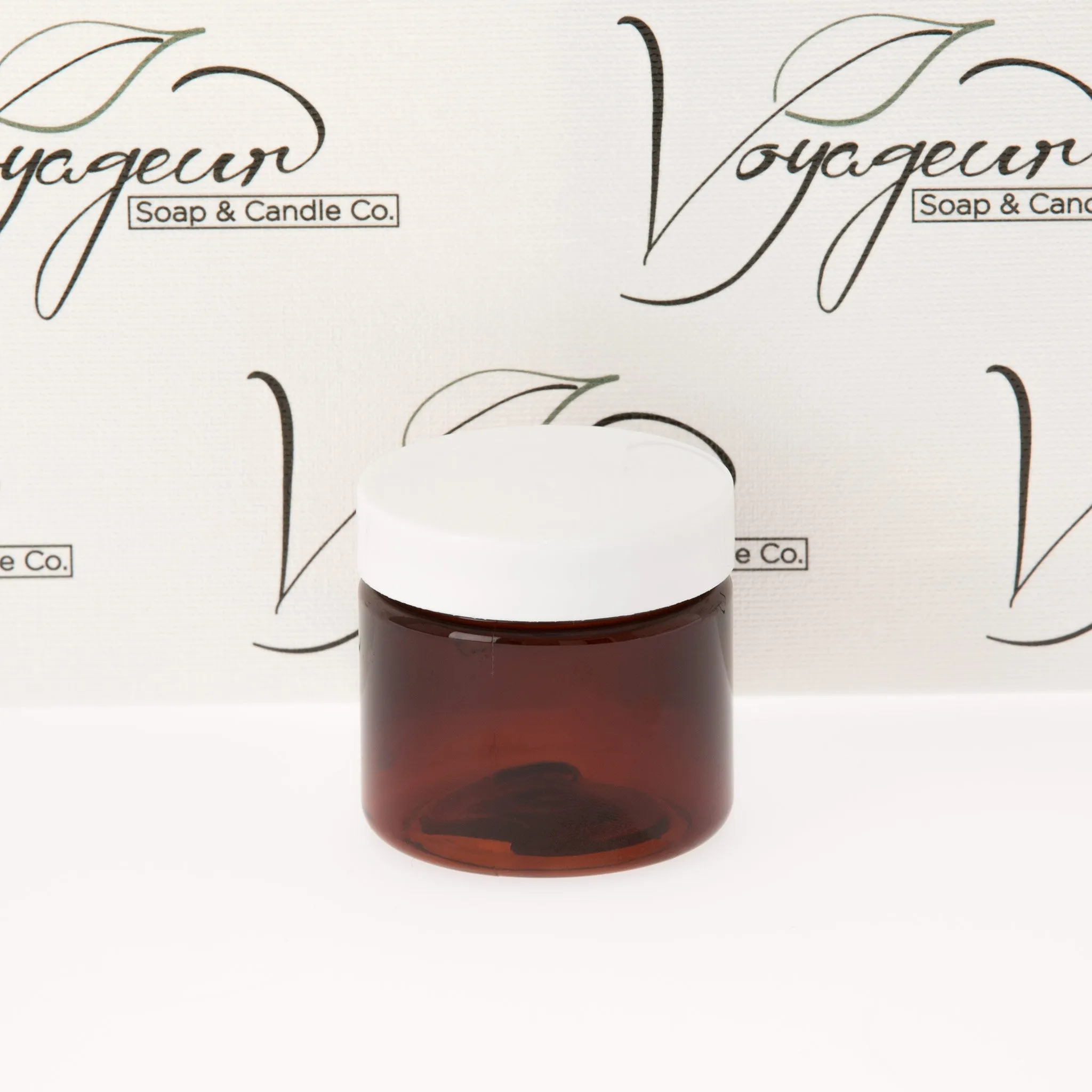 2 oz Amber Straight Sided Jar with 48-400 Neck