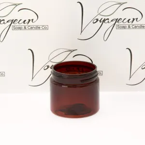 2 oz Amber Straight Sided Jar with 48-400 Neck