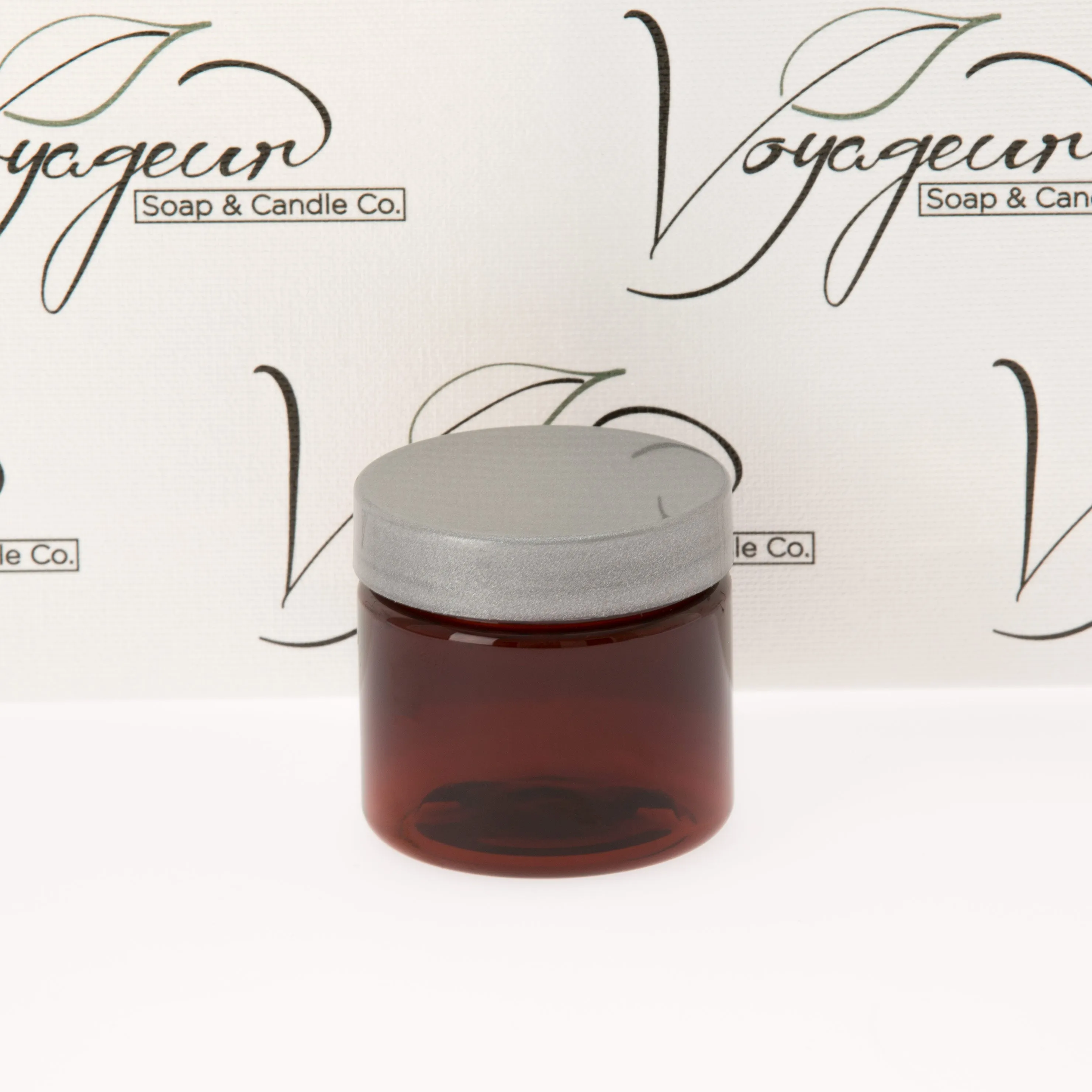 2 oz Amber Straight Sided Jar with 48-400 Neck
