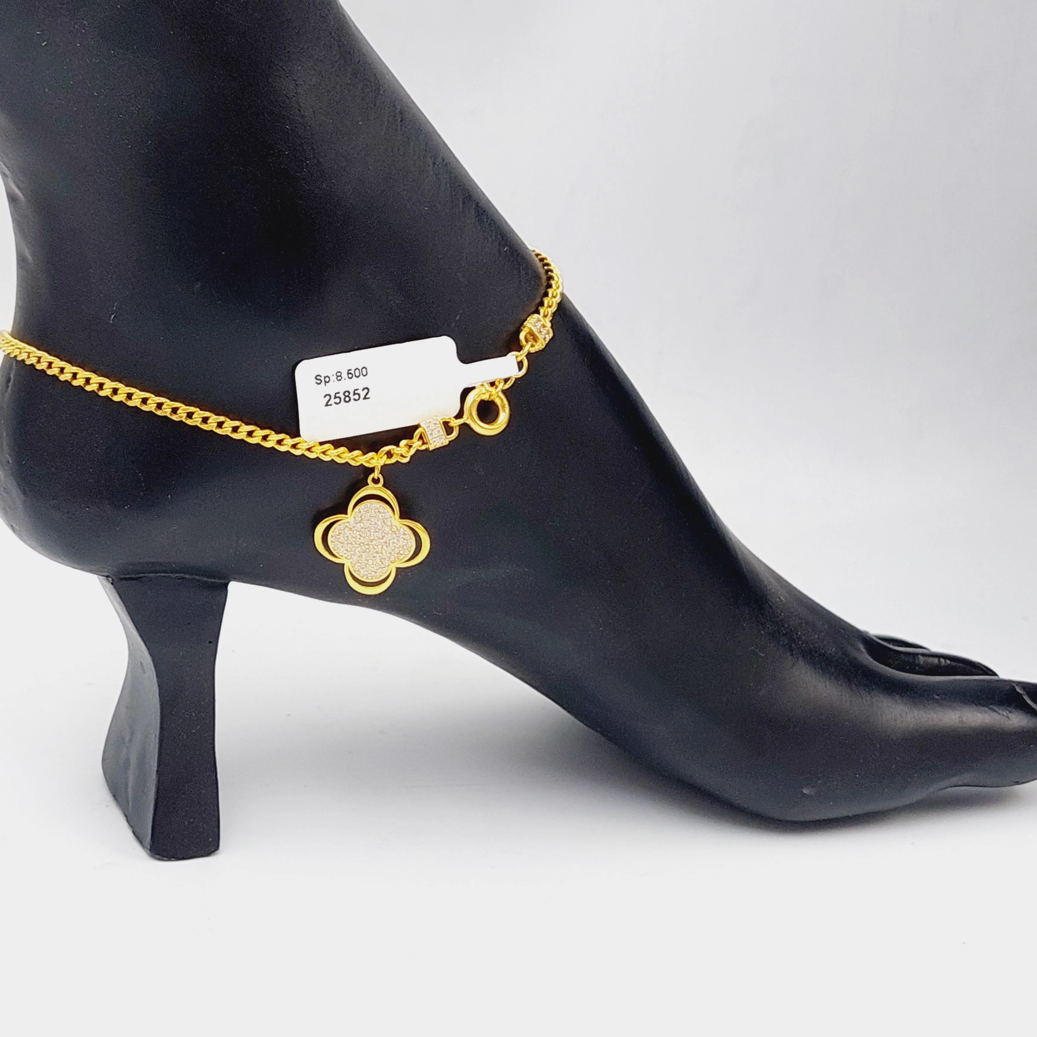 21K Clover Anklet