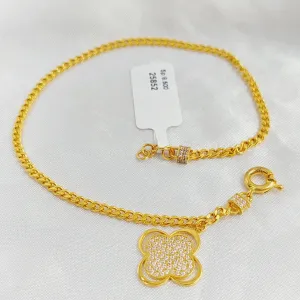 21K Clover Anklet