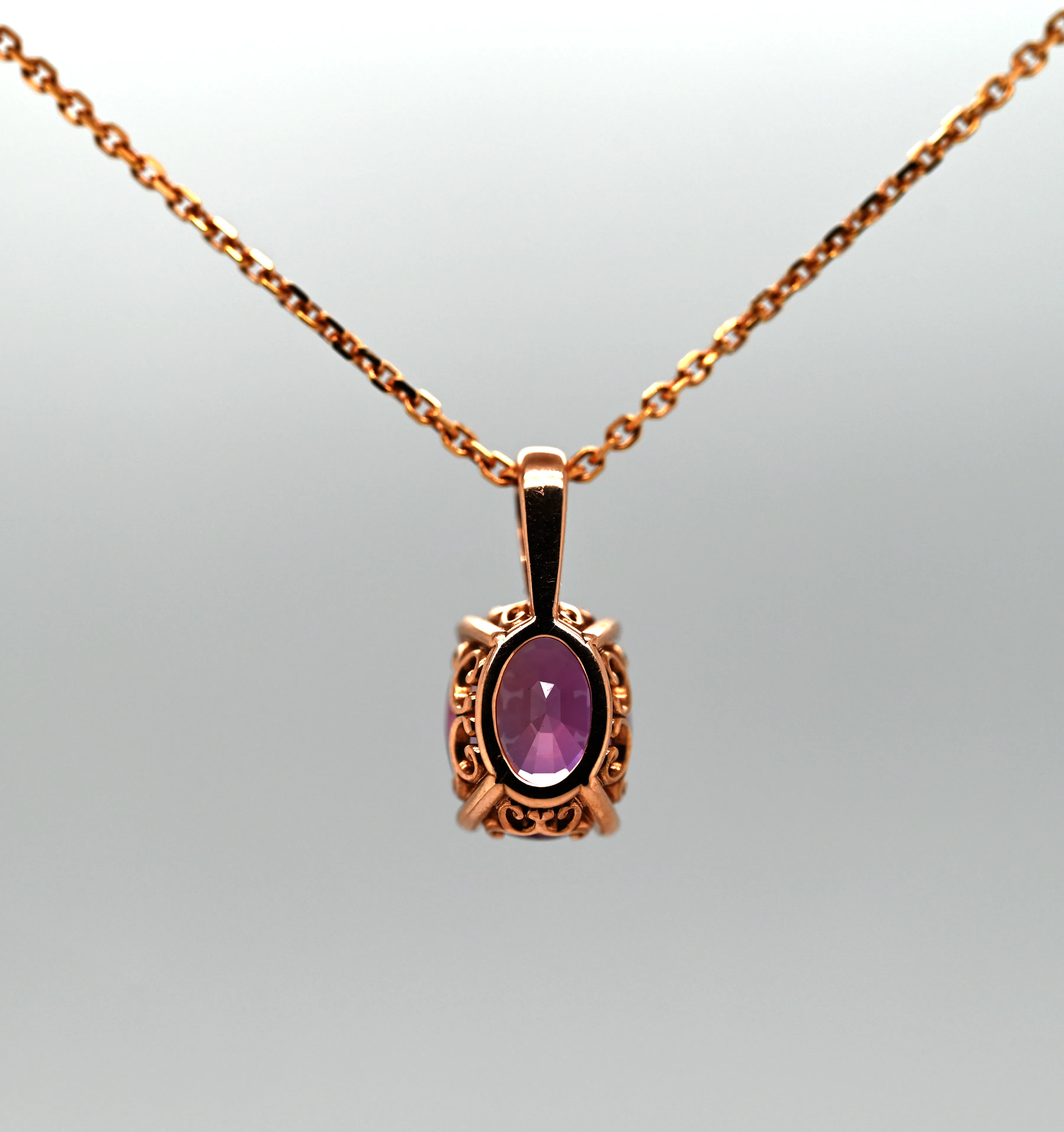 2.73CT Sapphire and Diamond Custom Pendant