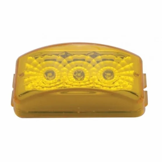 3 LED Reflector Clearance/Marker Light - Amber LED/Amber Lens