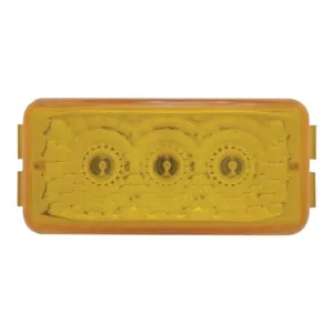 3 LED Reflector Clearance/Marker Light - Amber LED/Amber Lens