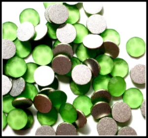 3.8-4.0MM (2000) (16ss) Matte Finish PERIDOT  FLAT BACKS