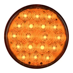 4" FLEET AMBER/AMBER 18 LED 3PIN ROUND PLUG SEALED LIGHT