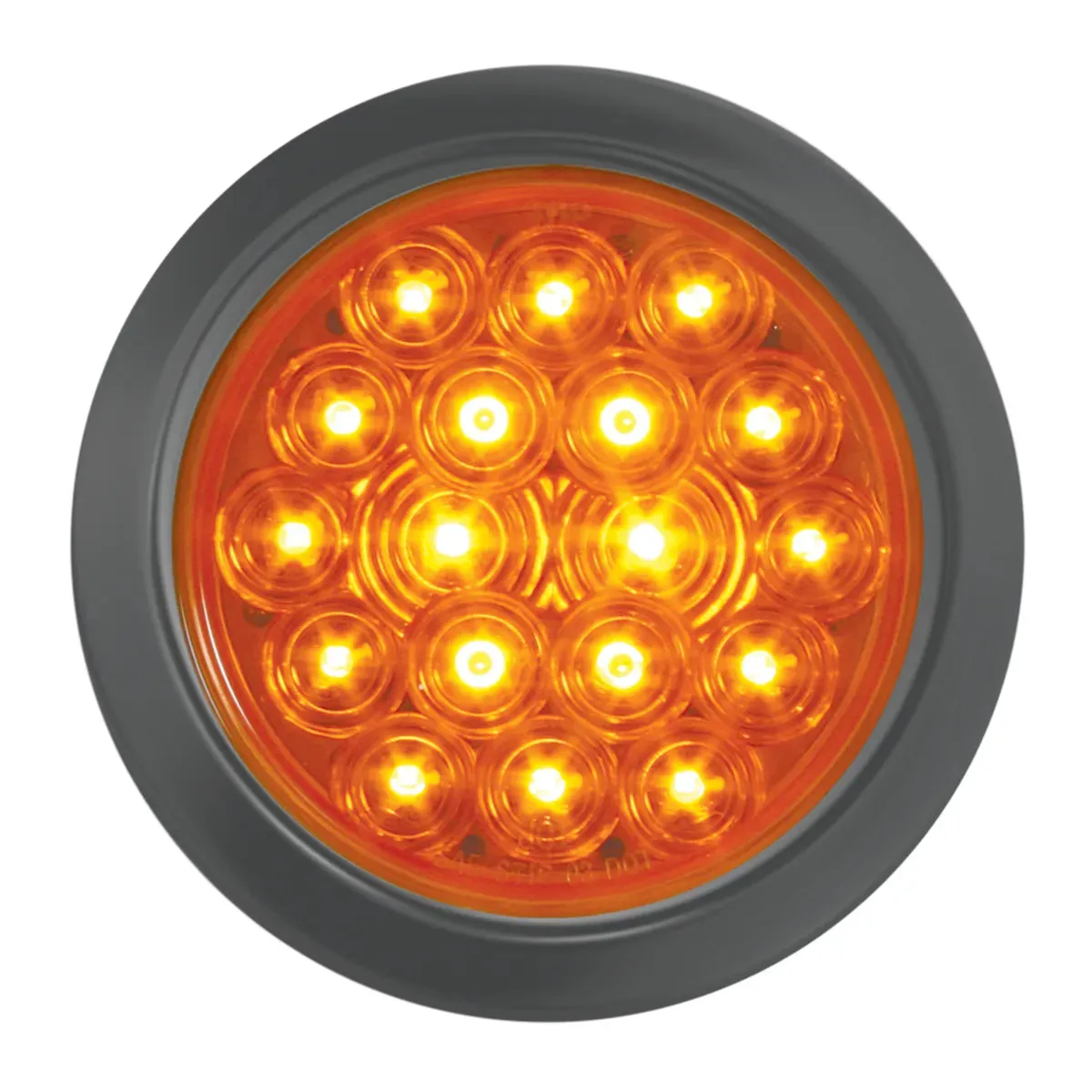 4" FLEET AMBER/AMBER 18 LED LIGHT W/ GROMMET & PIGTAIL