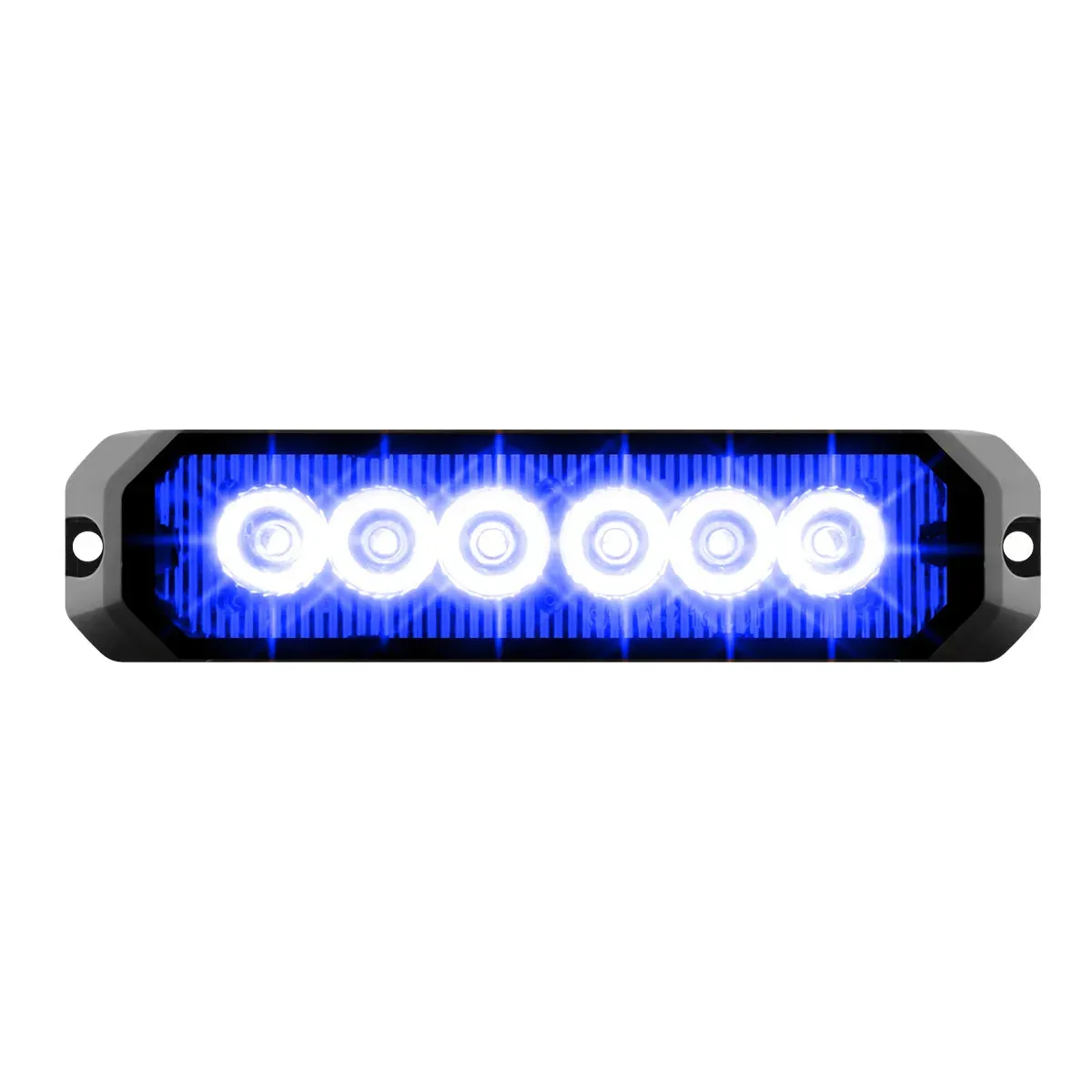 5″ MEDIUM RECTANGULAR HIGH POWER LED STROBE LIGHT, BLUE/BLUE
