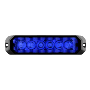 5″ MEDIUM RECTANGULAR HIGH POWER LED STROBE LIGHT, BLUE/BLUE