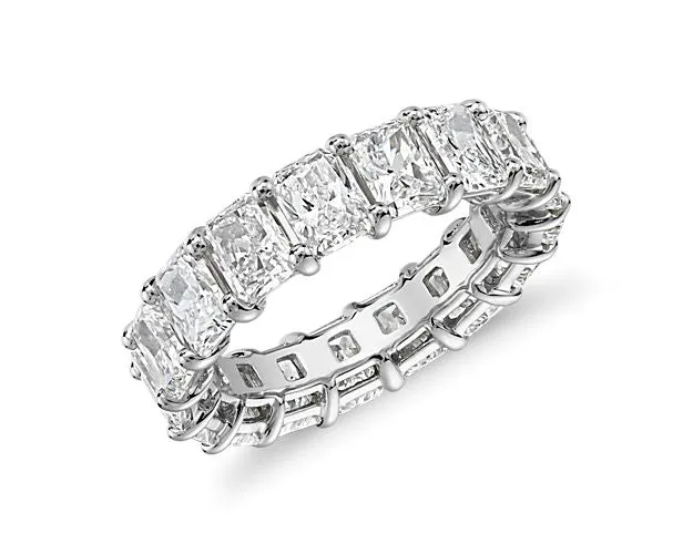 6.91CT Radiant Diamond Eternity Ring