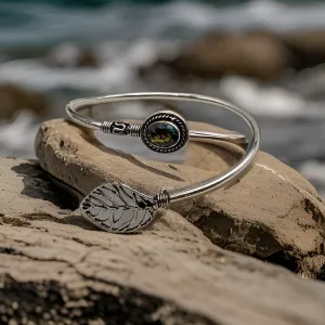 925 Sterling Silver, Rainbow Topaz, Cuff, Bracelet.