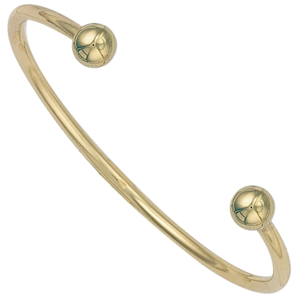 9ct Yellow Gold Ladies/Gents 3mm Solid Torque Bangle