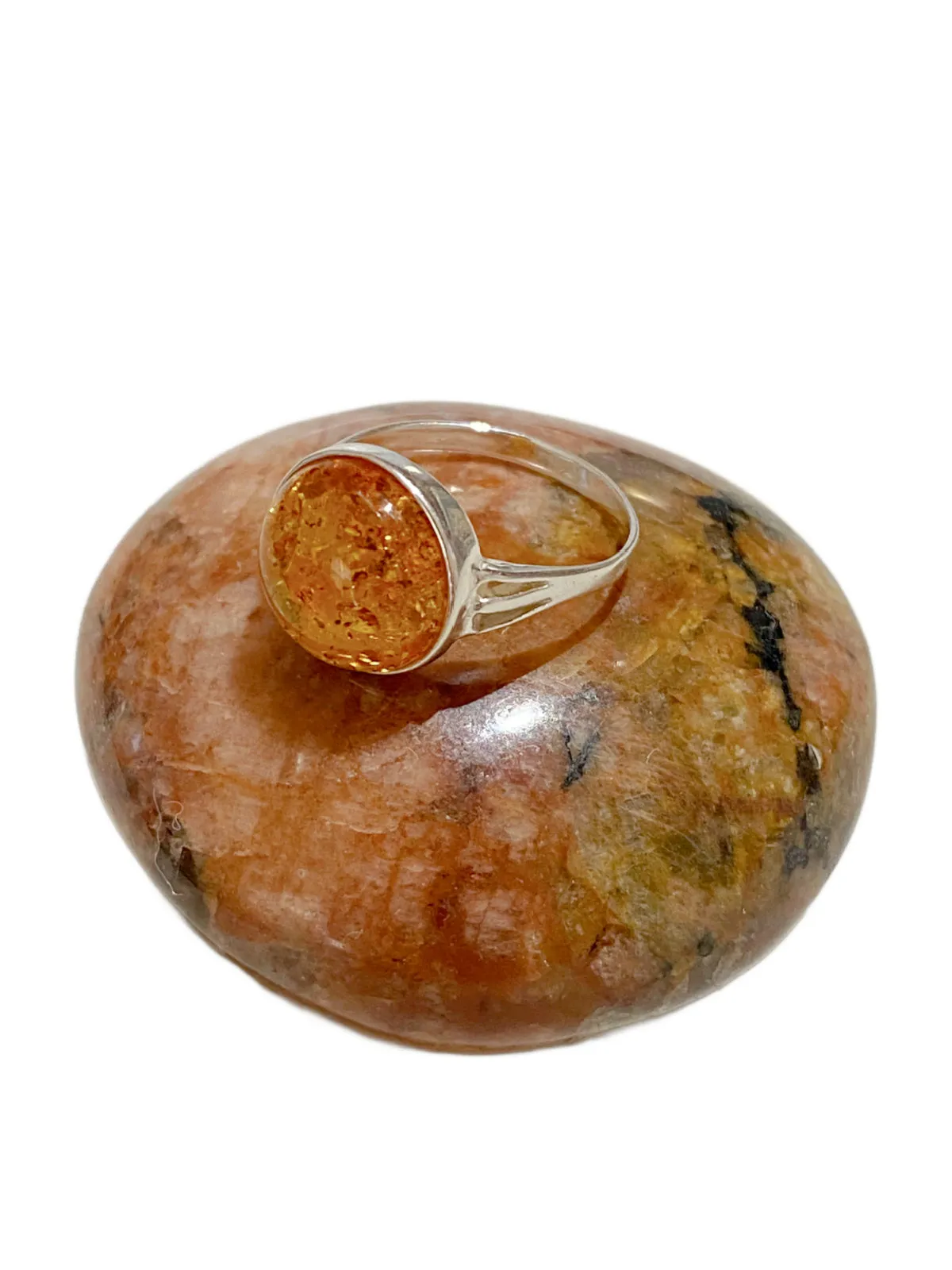 Amber Orb Ring