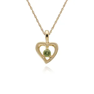 Améthyste Collier, 9 CT Améthyste or Jaune Pierre Unique Coeur Pendentif sur 45cm Chaîne
