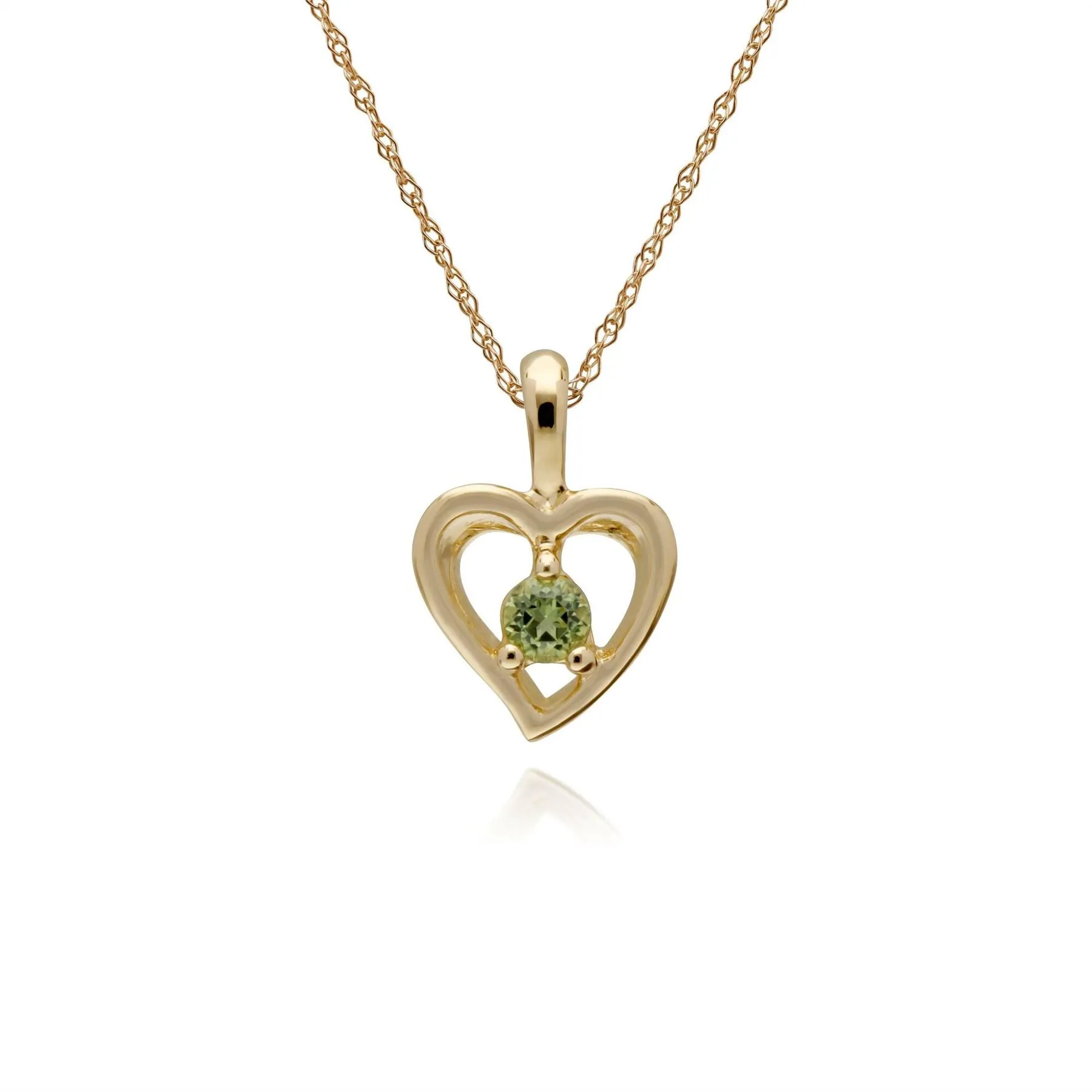 Améthyste Collier, 9 CT Améthyste or Jaune Pierre Unique Coeur Pendentif sur 45cm Chaîne