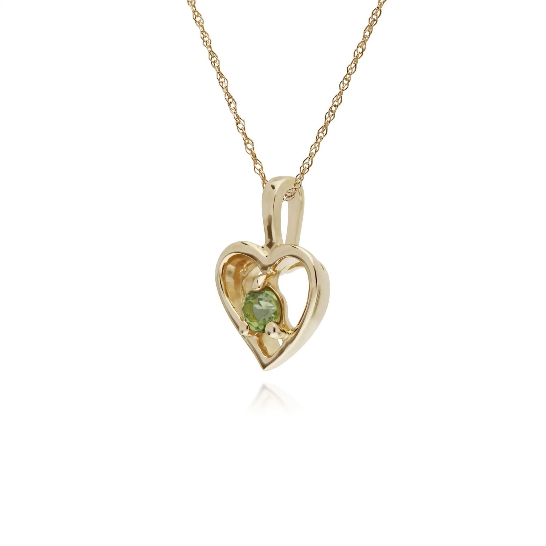 Améthyste Collier, 9 CT Améthyste or Jaune Pierre Unique Coeur Pendentif sur 45cm Chaîne