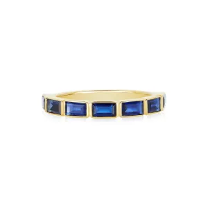 Baguette Gemstone Bezel Band