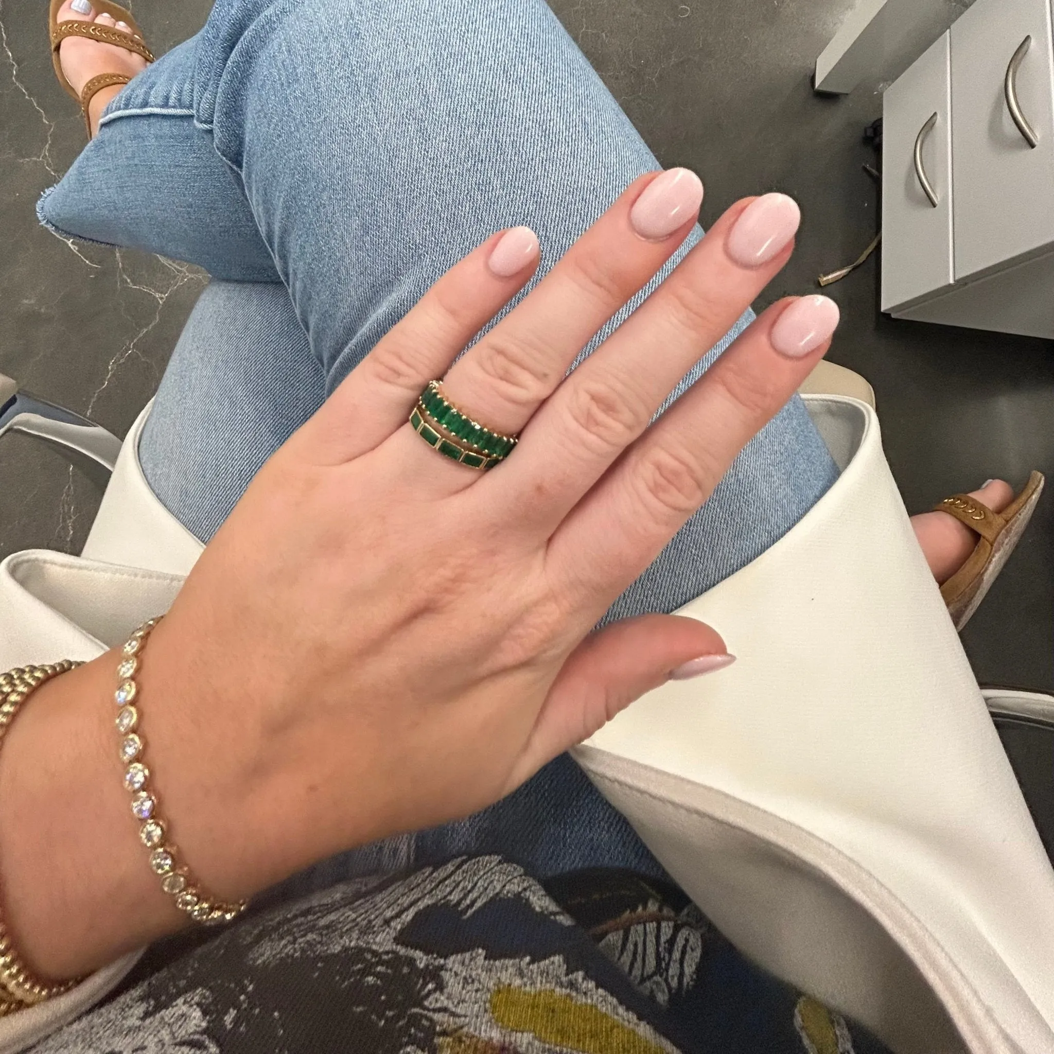 Baguette Gemstone Bezel Band