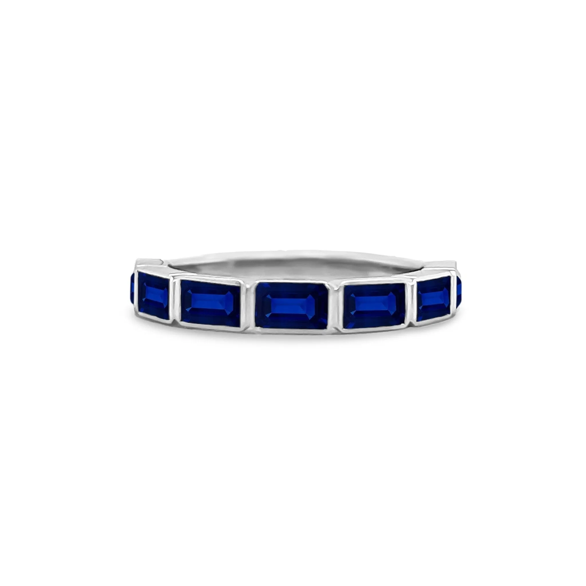 Baguette Gemstone Bezel Band