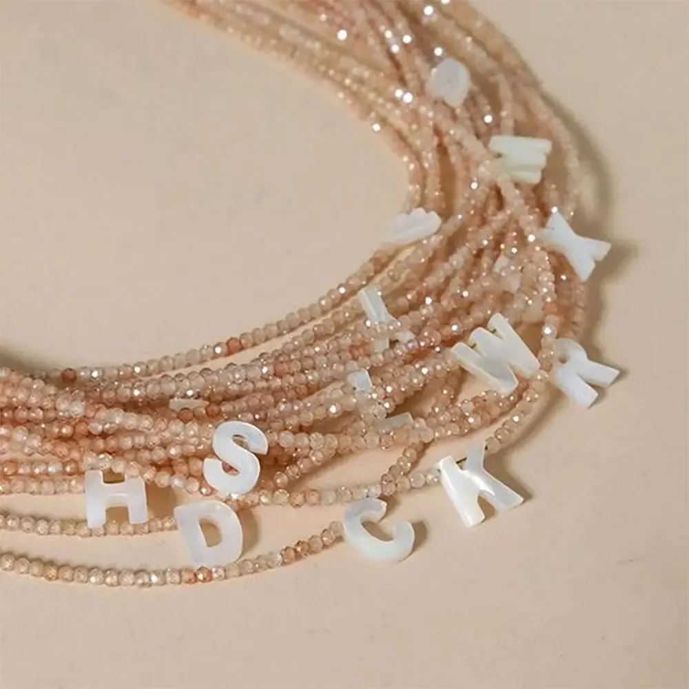 BEADED INITIAL NECKLACE